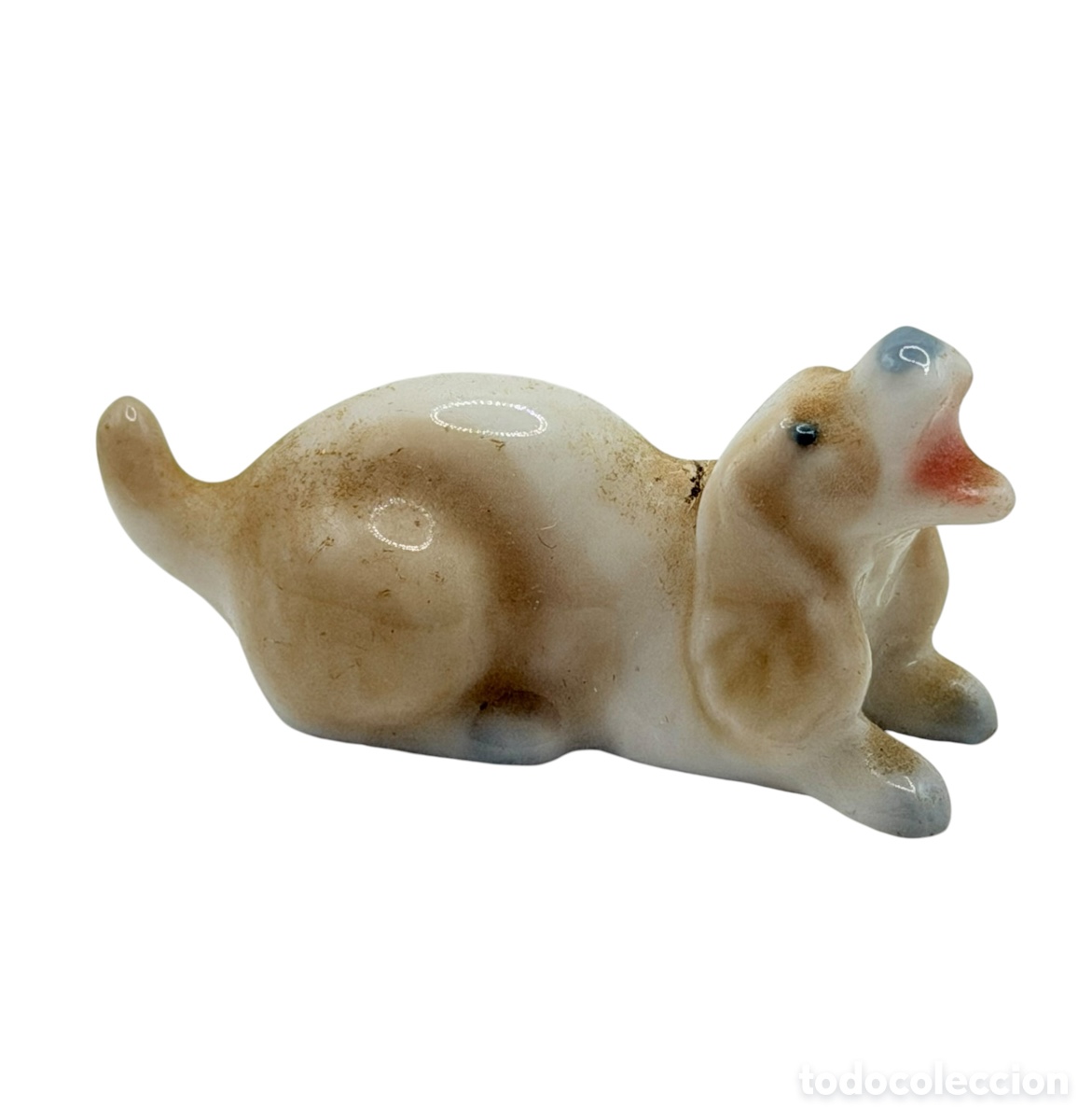 Antiques: Antigua Figura de Perro den Cer&aacute;mica