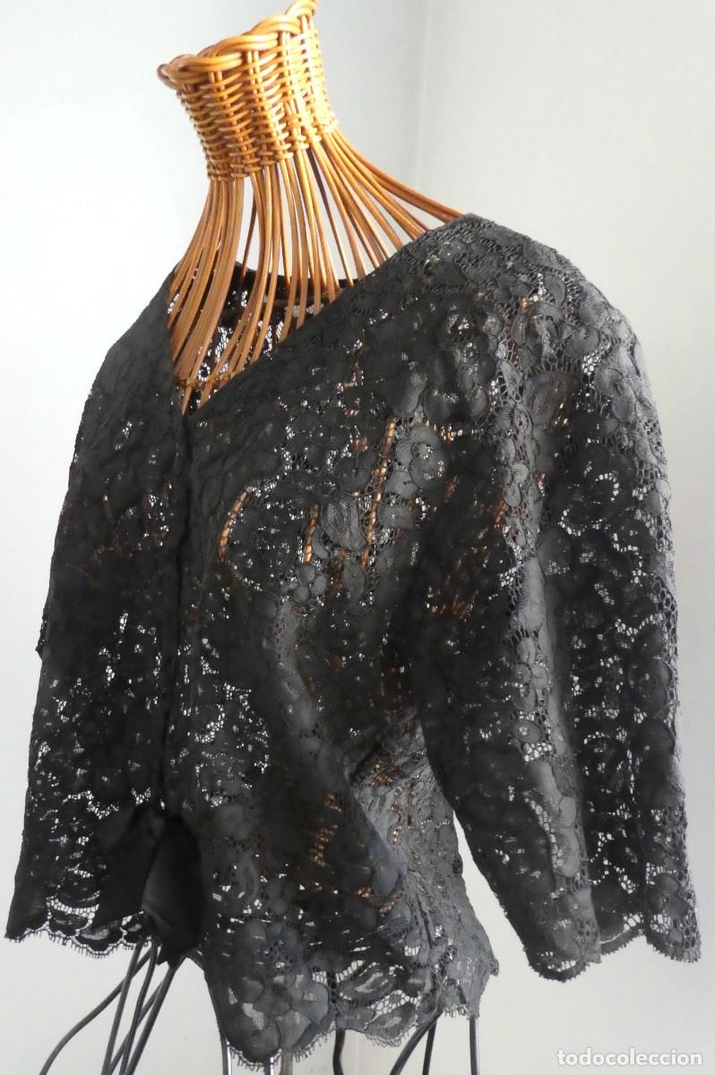 Antig&uuml;edades: ANTIGUA BLUSA DE ENCAJE PRIMERA MITAD S.XX