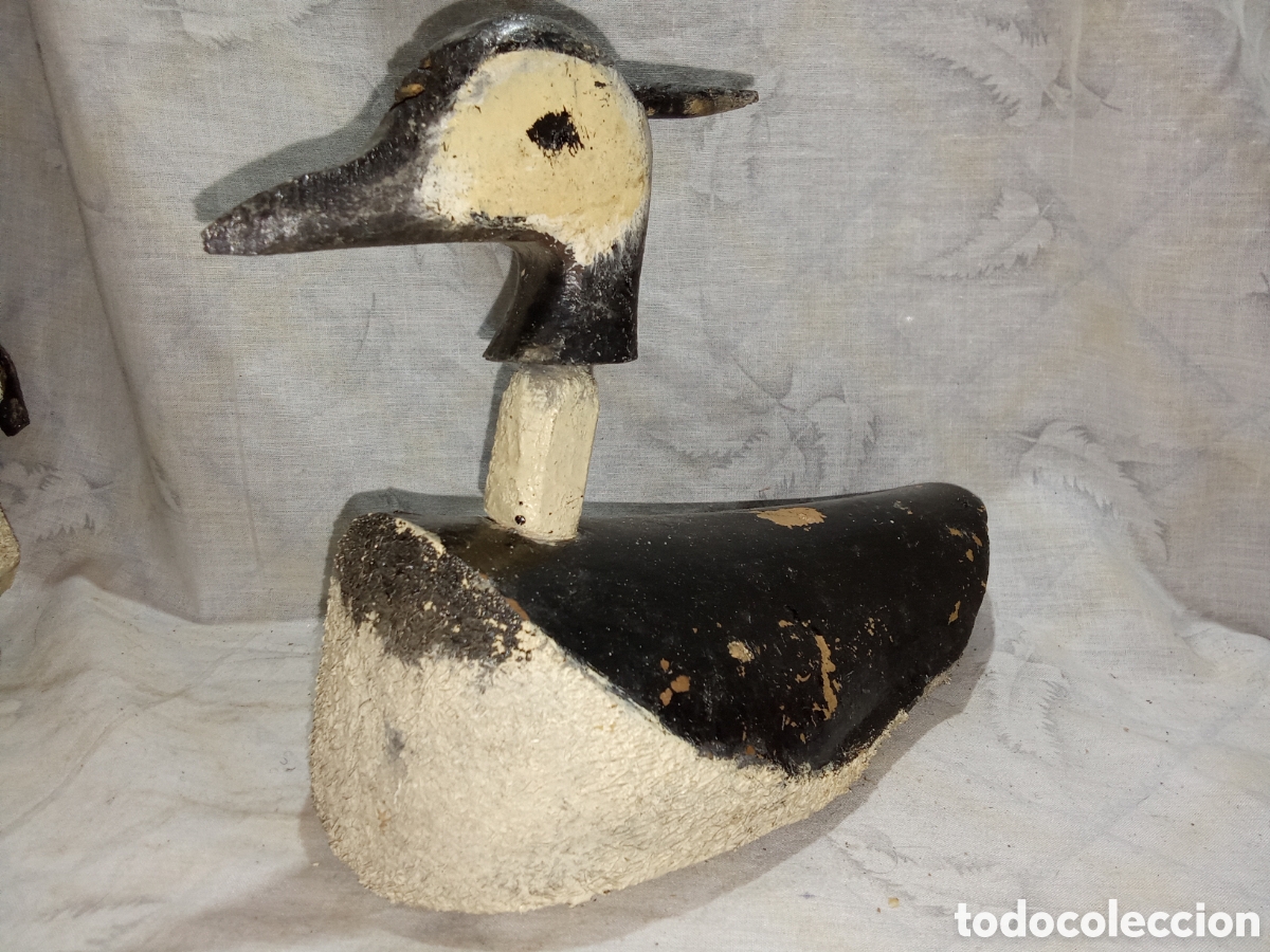 Antiguidades: PATO SE&Ntilde;UELO DE CAZA HECHO A MANO CON MADERA DE PALMERA ARTESANO ALBUFERA DE VALENCIA