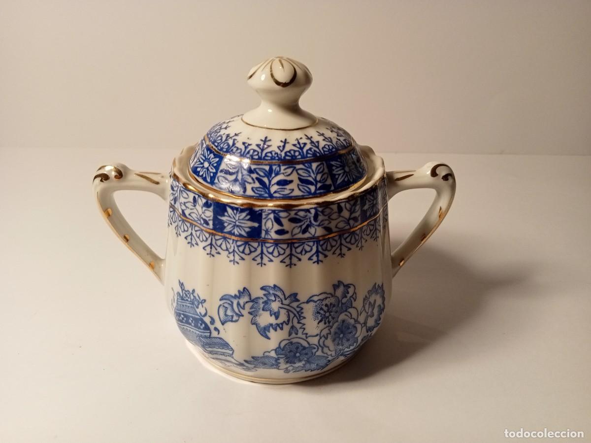 Antig&uuml;edades: AZUCARERO ANTIGUO BLANCO Y AZUL