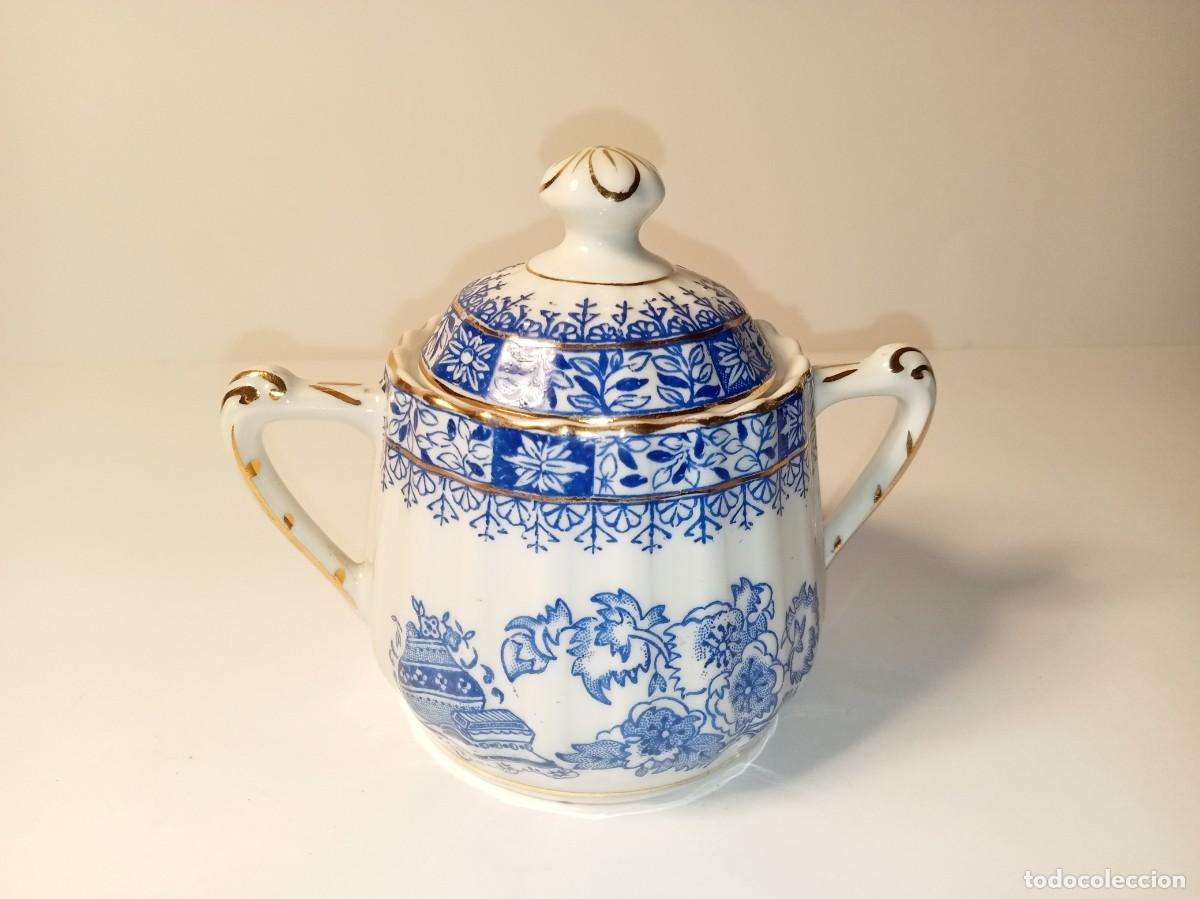 Antig&uuml;edades: AZUCARERO ANTIGUO BLANCO Y AZUL - Foto 2