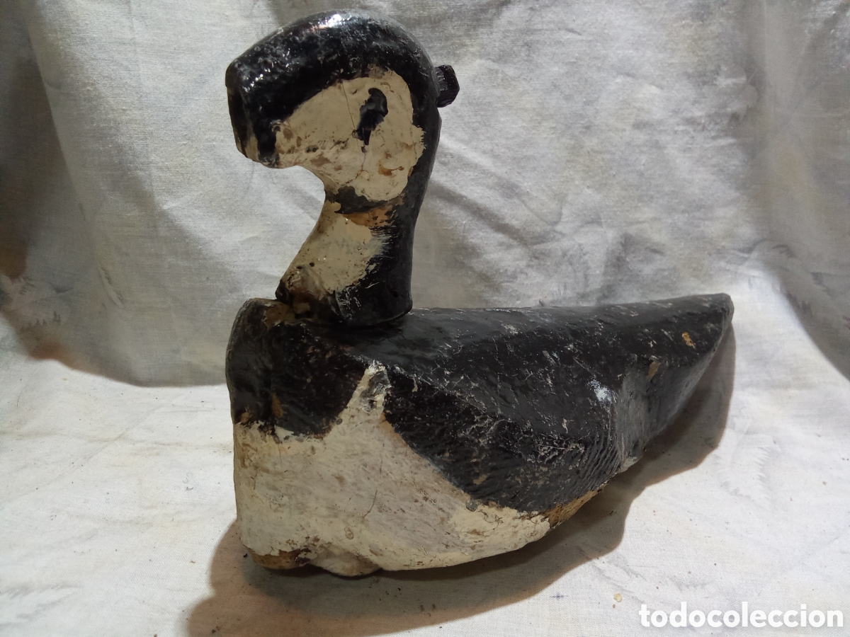 Antiguidades: PATO SE&Ntilde;UELO DE CAZA HECHO A MANO CON MADERA DE PALMERA ARTESANO ALBUFERA DE VALENCIA