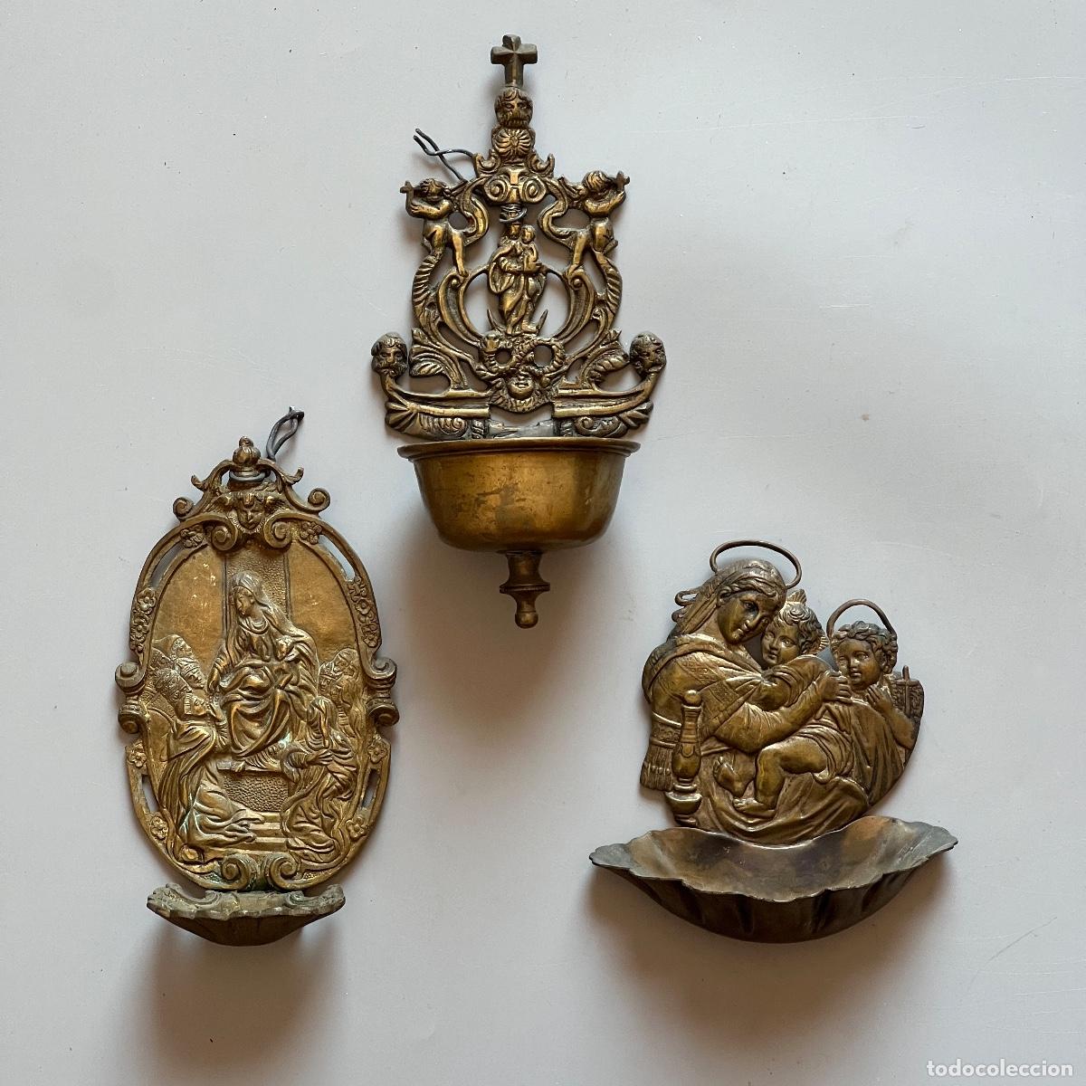 Antig&uuml;edades: Benditeras antiguas de bronce. 3 - Foto 1