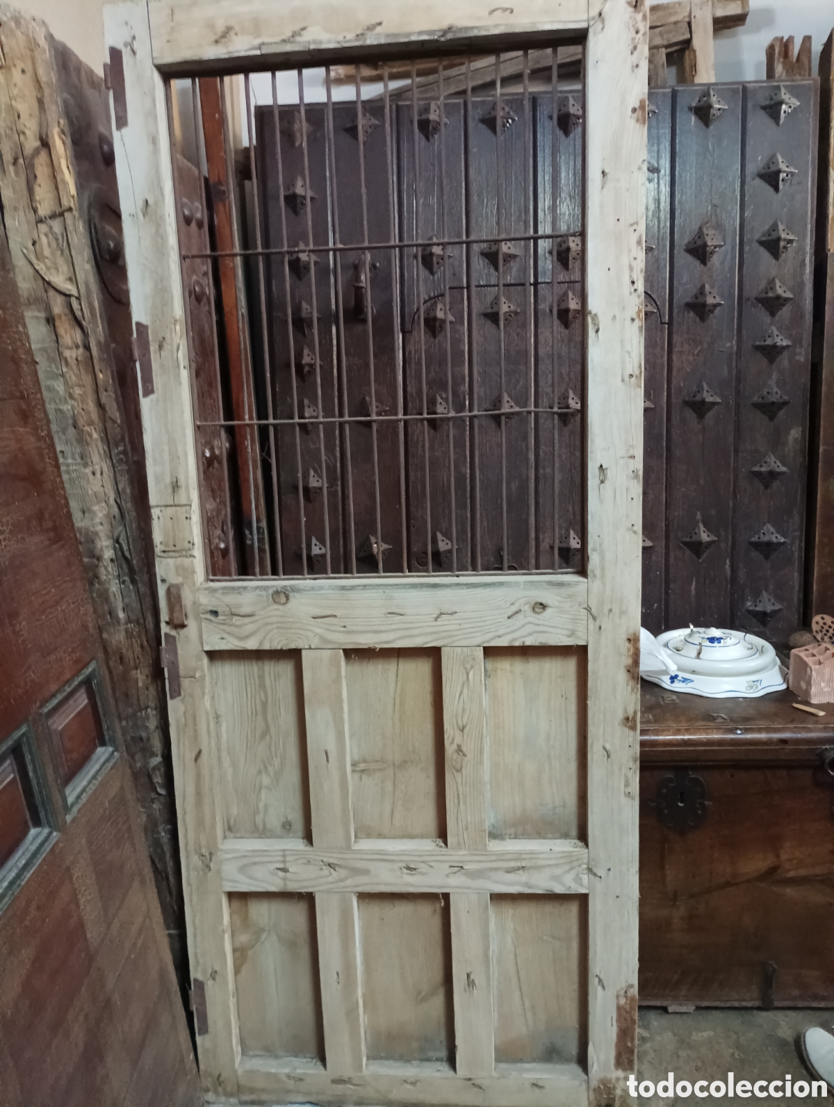 Antig&uuml;edades: PUERTA ANTIGUA DE MADERA - Foto 4