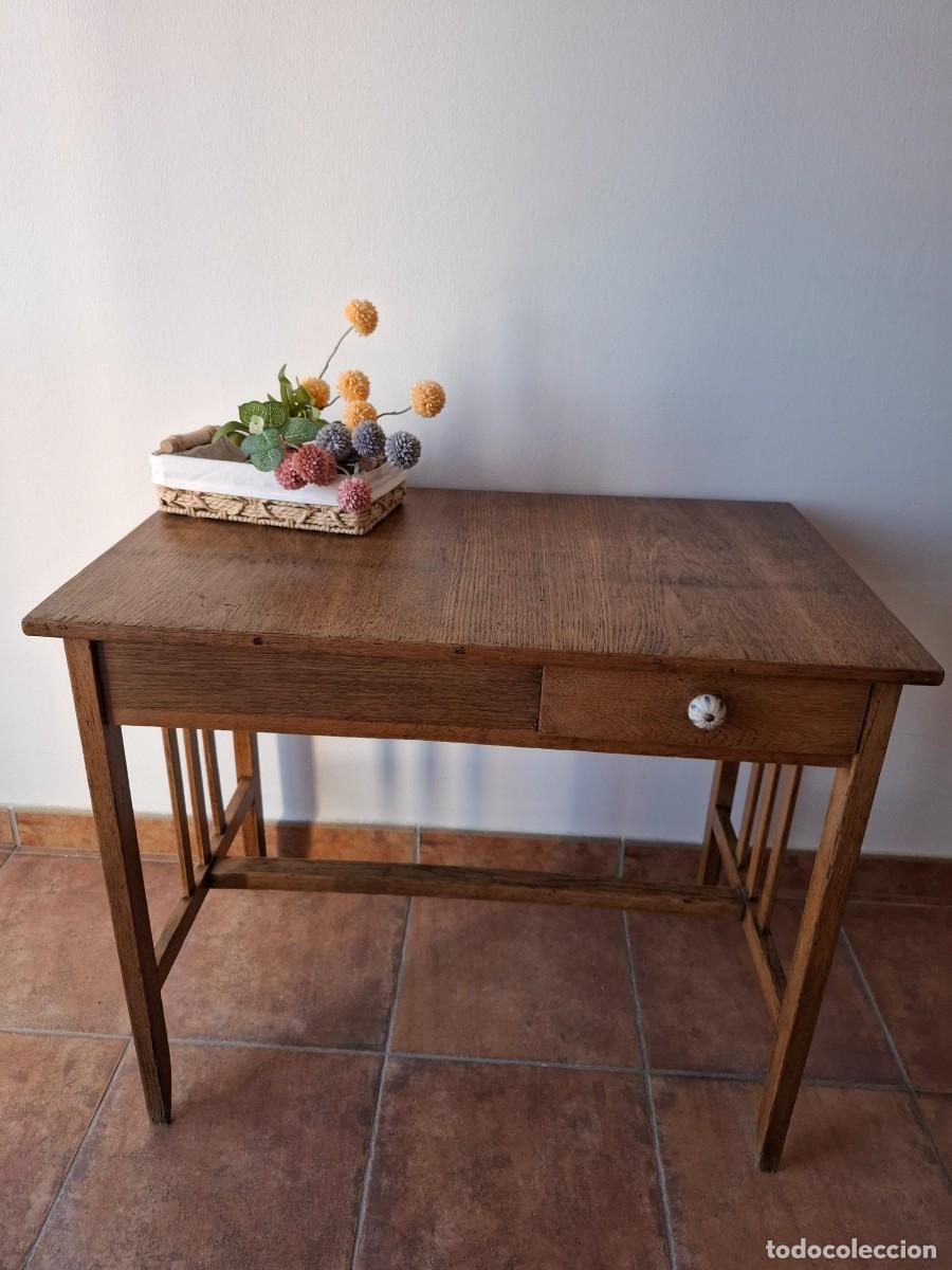 Antig&uuml;edades: Escritorio antiguo roble peque&ntilde;o