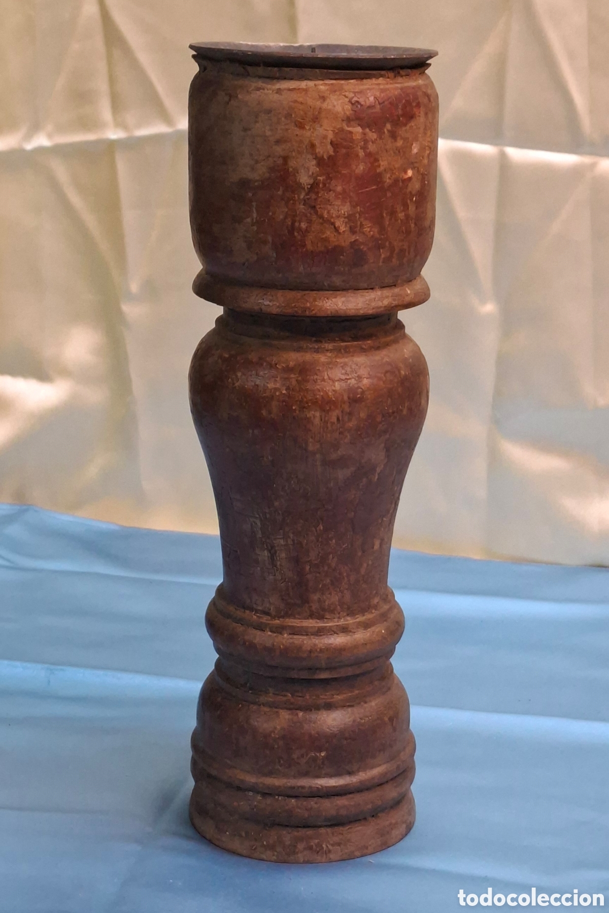 Antig&uuml;edades: Candelabro de madera y metal - Foto 3