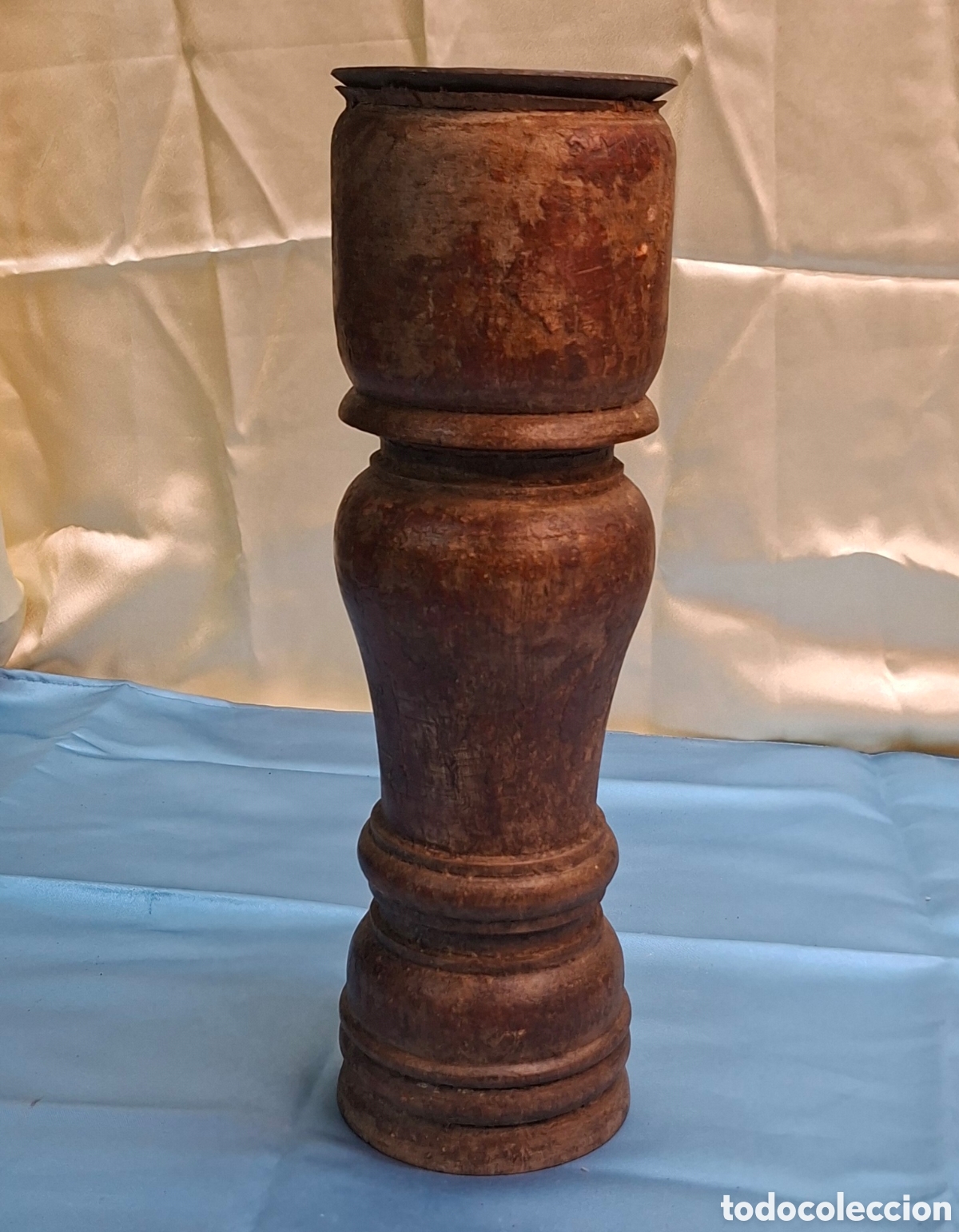 Antig&uuml;edades: Candelabro de madera y metal - Foto 4