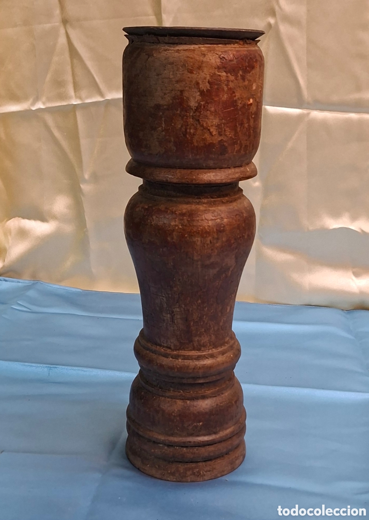 Antig&uuml;edades: Candelabro de madera y metal - Foto 5