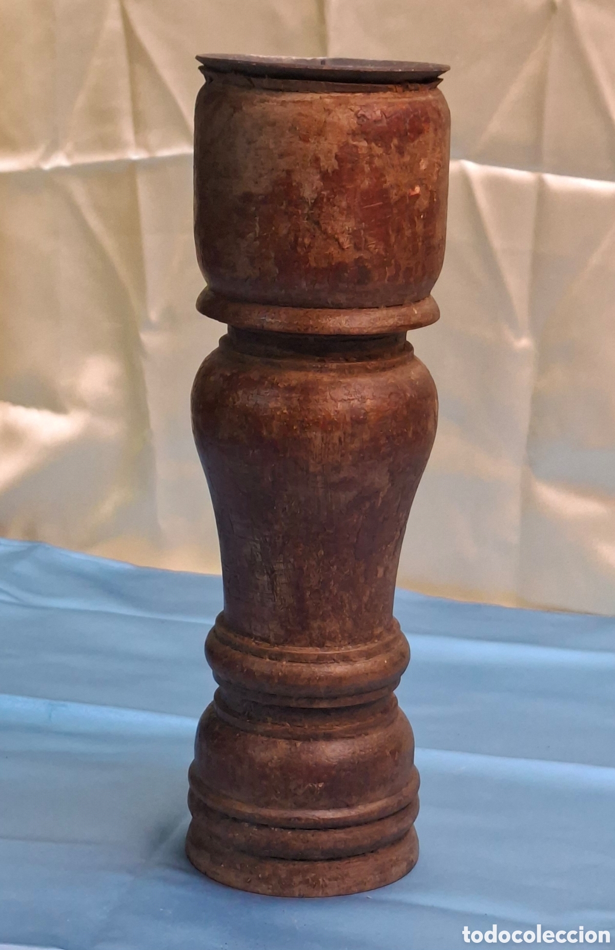 Antig&uuml;edades: Candelabro de madera y metal - Foto 6