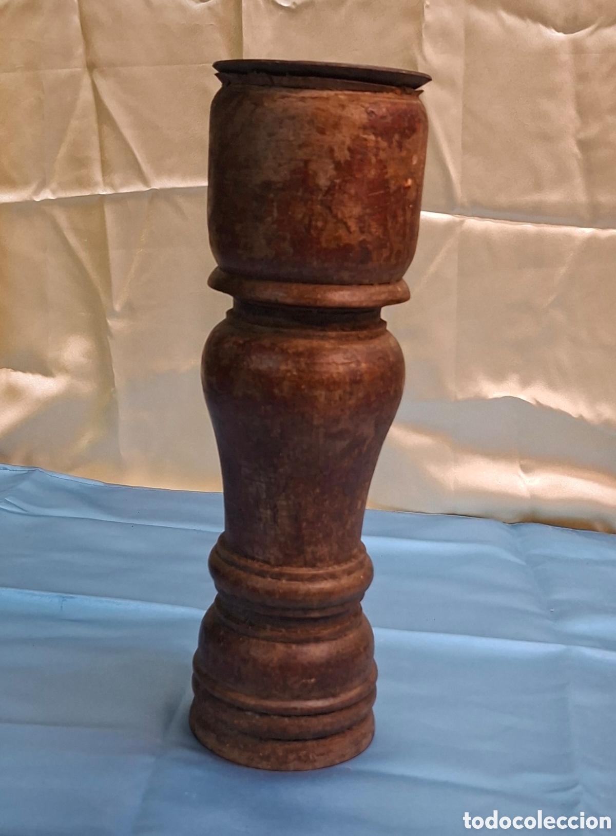 Antig&uuml;edades: Candelabro de madera y metal - Foto 7