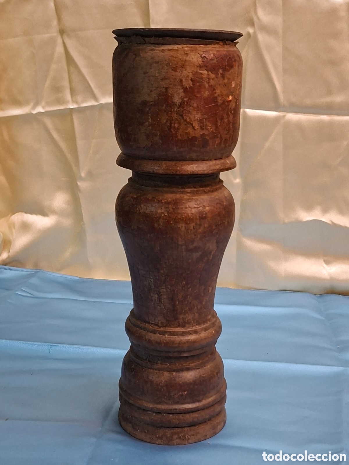 Antig&uuml;edades: Candelabro de madera y metal - Foto 2