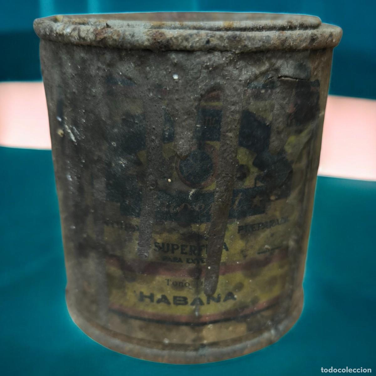 Antiquit&eacute;s: Antiguo Bote De Pintura Cubano &rdquo;Superfina&rdquo; &ndash; Publicidad Original Habana A&ntilde;os 40-50