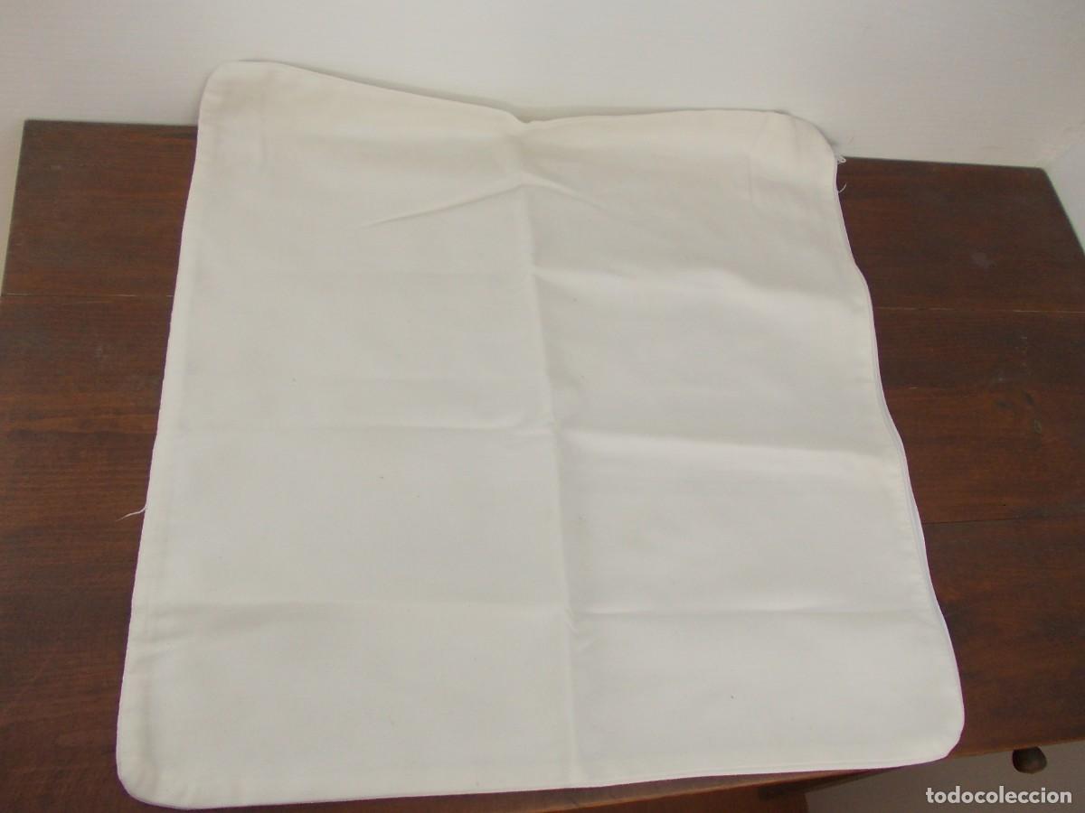 Antiguidades: Funda de coj&iacute;n blanca tela suave con cremallera pieza b&aacute;sica para decoraci&oacute;n minimalista