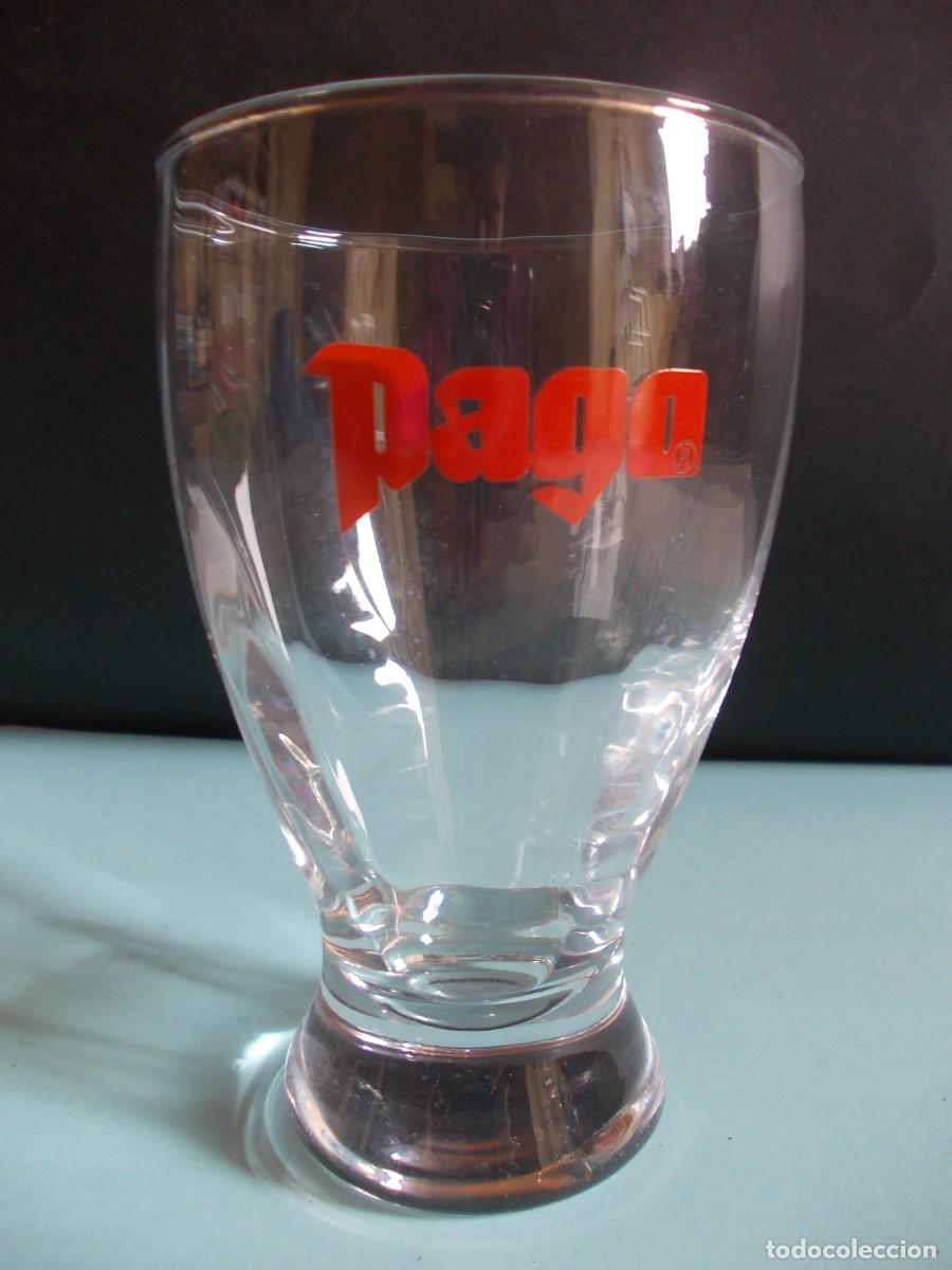 Oggetti Antichi: Vaso Pago Cristal Serigrafiado rojo Estilo Hosteler&iacute;a Industrial Pop Art retro Merchandising Bebidas