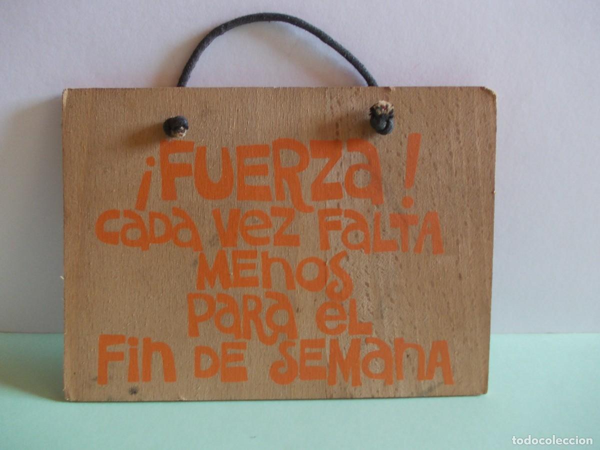 Antiquit&auml;ten: Cuadro Cartel Madera Colgante Frase Motivadora Fin De Semana Dise&ntilde;o Retro Estilo R&uacute;stico Decoraci&oacute;n