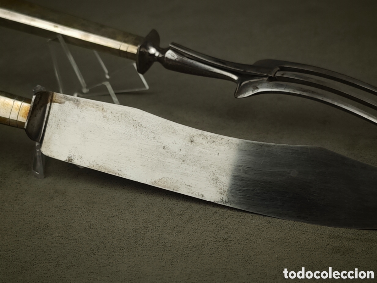 Antig&uuml;edades: Antiguo Conjunto para Servir Mangos de Plata - Foto 15
