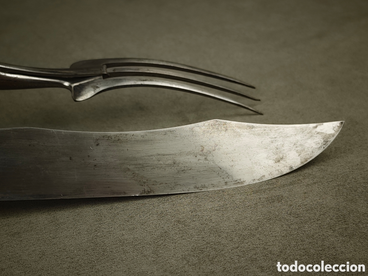 Antig&uuml;edades: Antiguo Conjunto para Servir Mangos de Plata - Foto 16