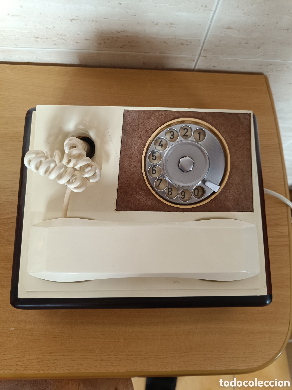 Antig&uuml;edades: Tel&eacute;fono Telcer antiguo dial giratorio a&ntilde;os 70.