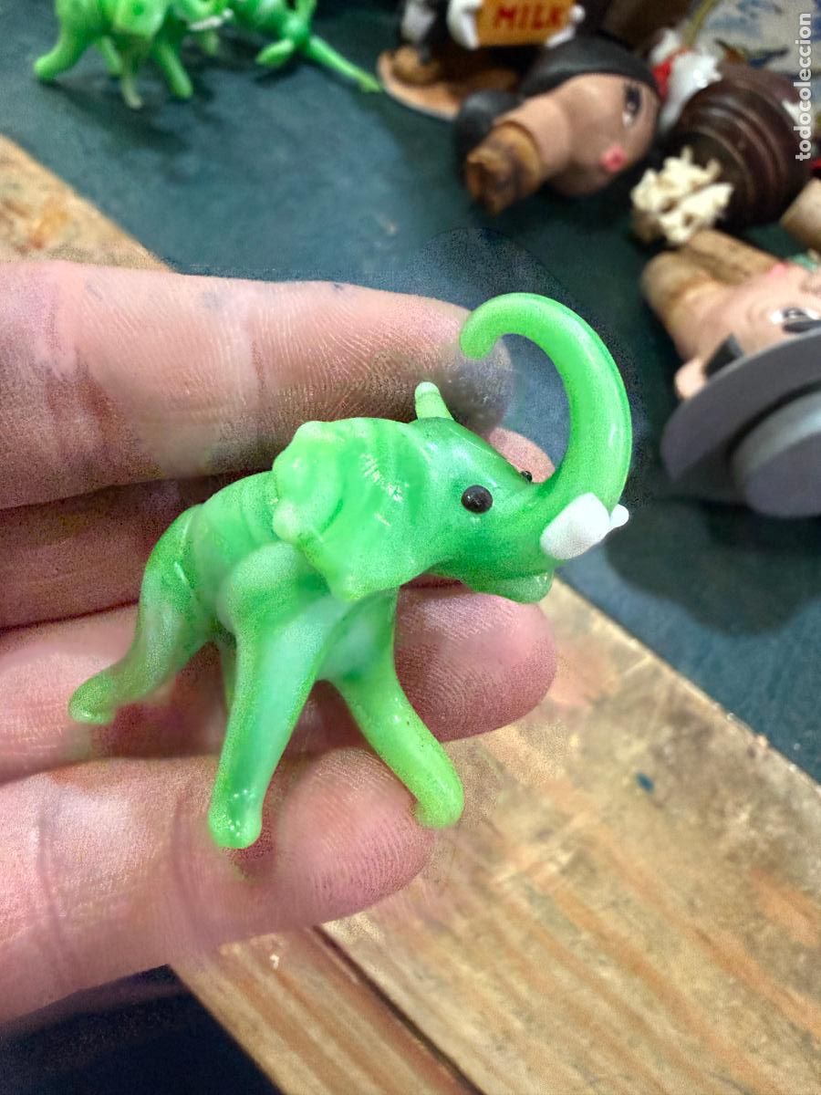 Antig&uuml;edades: ELEFANTE MINIATURA REALIZADO EN CRISTAL DE MURANO - MEDIDA 5,5 CM