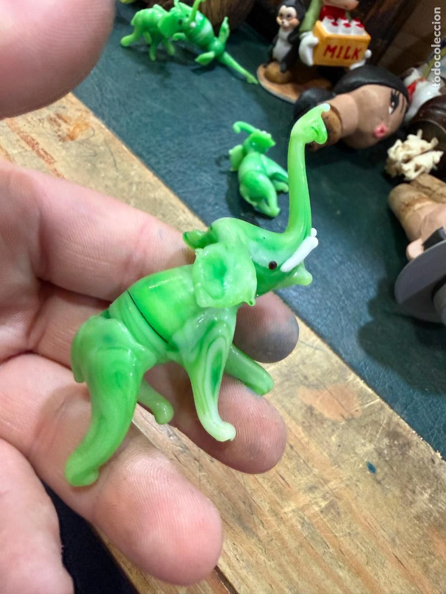 Antig&uuml;edades: ELEFANTE MINIATURA REALIZADO EN CRISTAL DE MURANO - MEDIDA 8,5 CM
