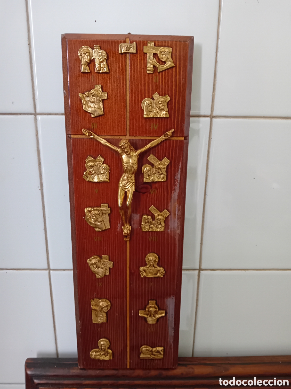 Antiques: Crucifijo de pared Viacrucis