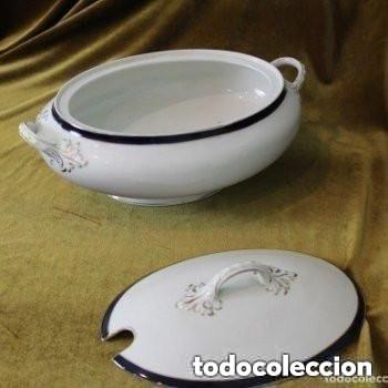 Antig&uuml;edades: Sopera de porcelana inglesa, Buen estado de conservaci&oacute;n. Marca Alfred Meakin Ltd