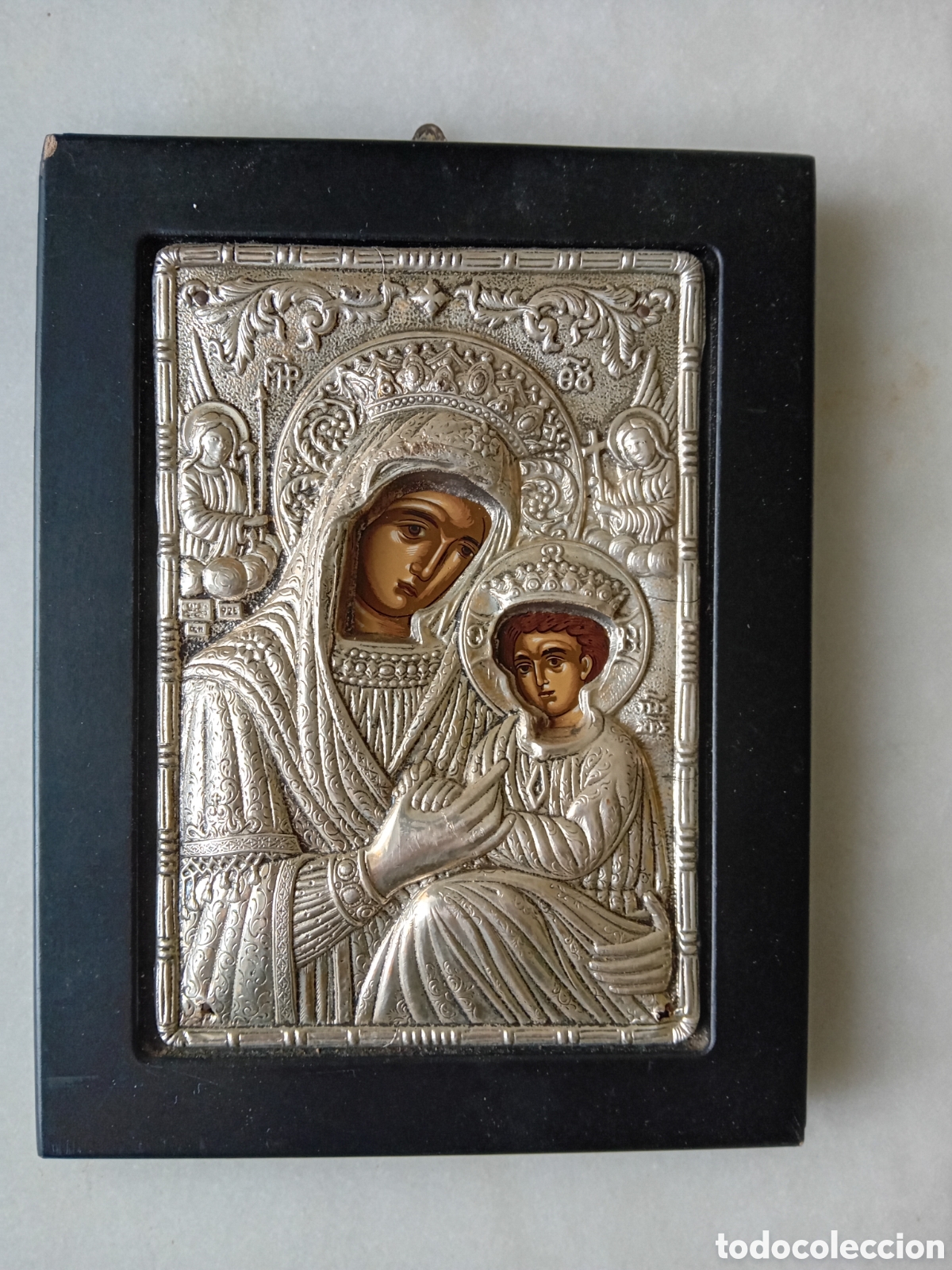 Antig&uuml;edades: Icono Bizantino CLART&Eacute;. Contraste Plata 925.