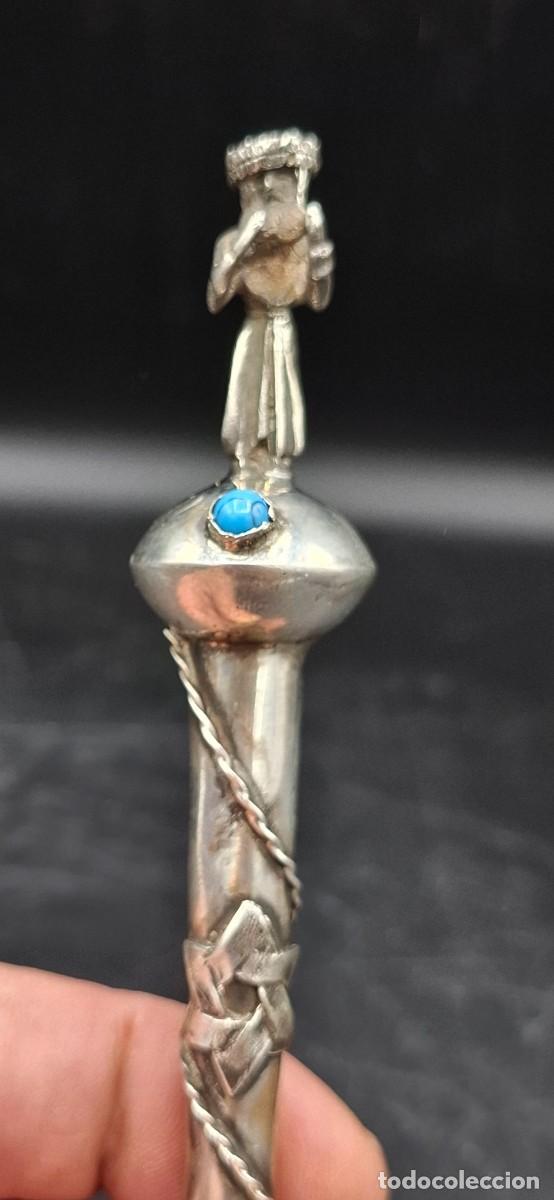 Antig&uuml;edades: + YAD O PUNTERO RITUAL PARA LEER EL TORA - FINO TRABAJO ARTESANAL EN PLATA CON PUNZONES