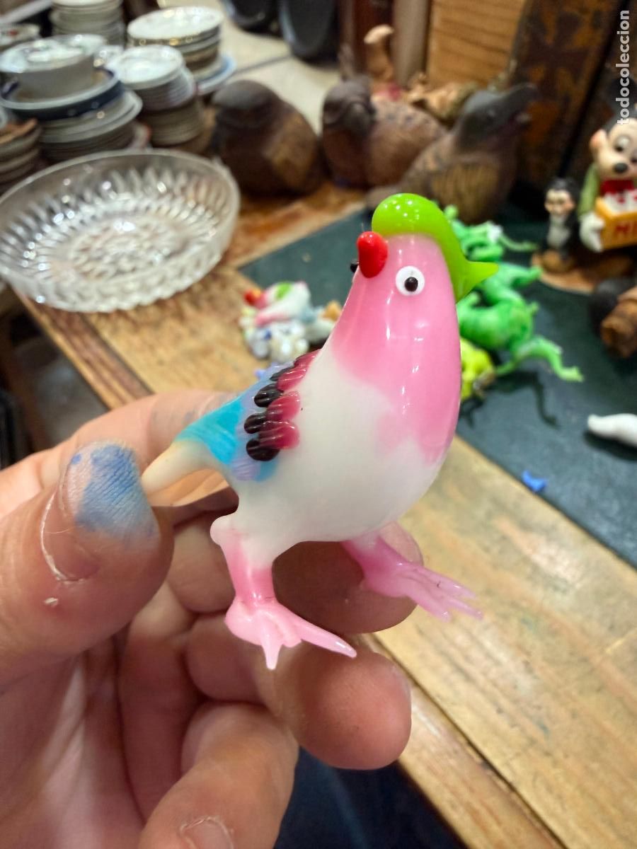 Antig&uuml;edades: PAJARO EN CRISTAL DE MURANO - MEDIDA 4 CM
