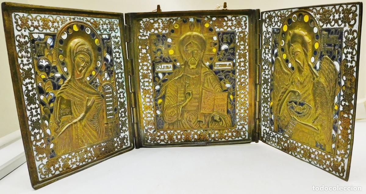 Antig&uuml;edades: ANTIGUO TR&Iacute;PTICO ORTODOXO DE COLGAR