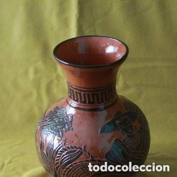 Antig&uuml;edades: Jarr&oacute;n de cer&aacute;mica vidriada. Procedencia Loja, artesan&iacute;a de Ecuador.