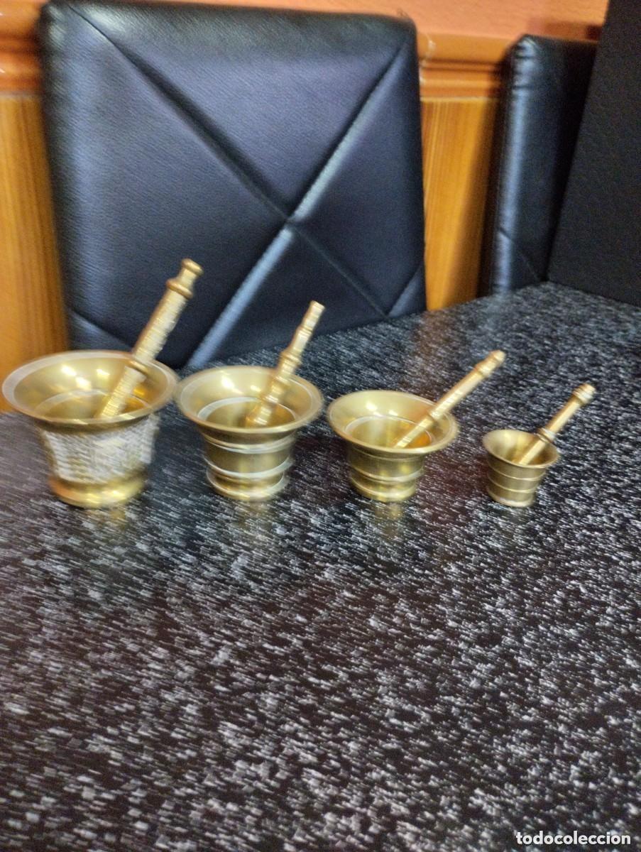 Oggetti Antichi: LOTE DE CUATRO ALMIRECES DE BRONCE