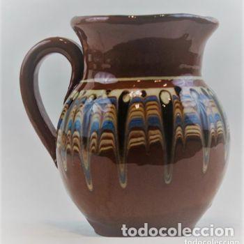 Antig&uuml;edades: Jarra de cer&aacute;mica popular para cuartillo de vino,11 cm