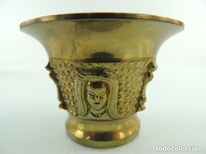 Oggetti Antichi: Almirez de Bronce Tallado