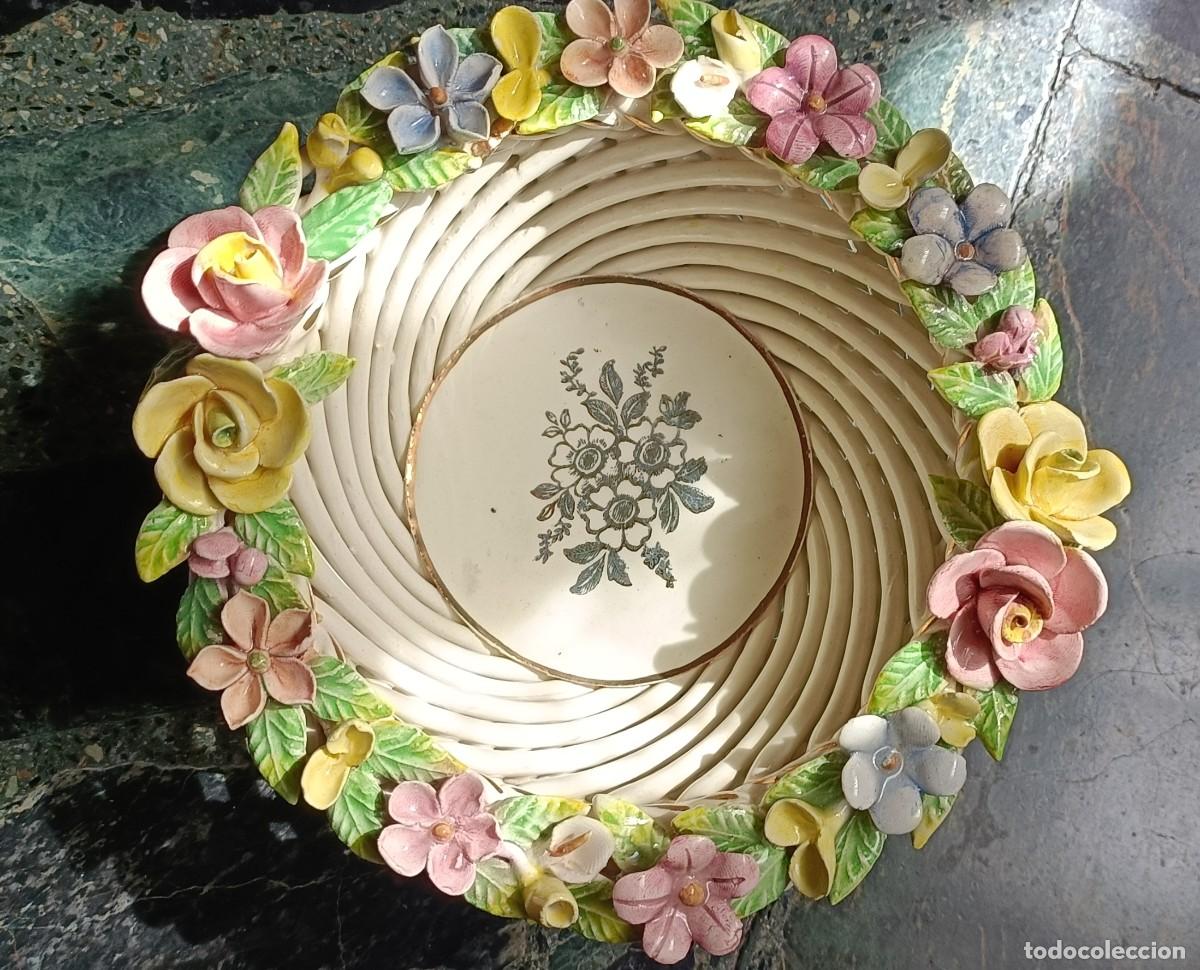 Antig&uuml;edades: Frutero porcelana Manises