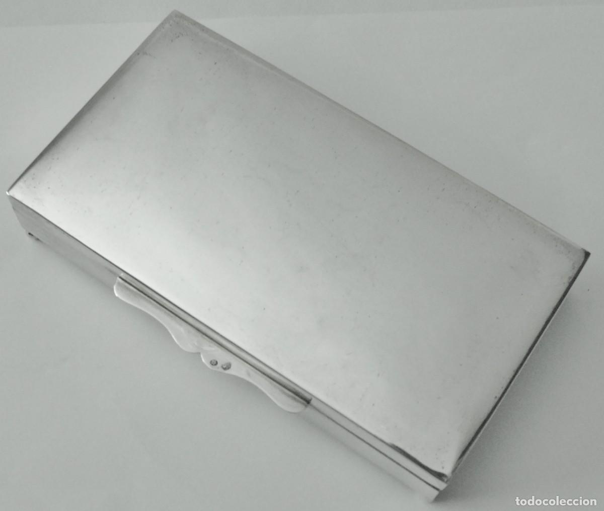 Antig&uuml;edades: ANTIGUA CAJA TABAQUERA RECTANGULAR EN PLATA ESPA&Ntilde;OLA