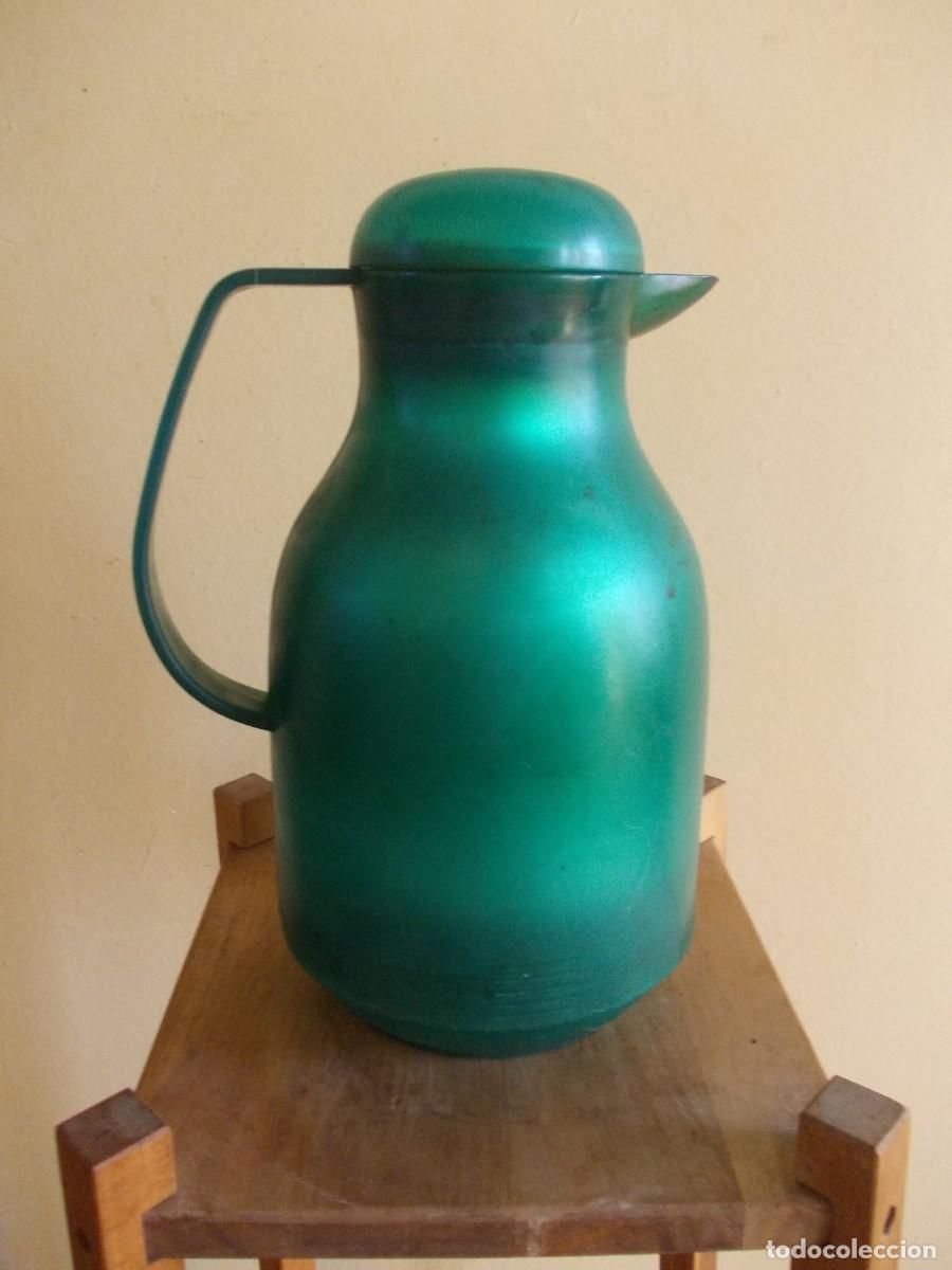 Antig&uuml;edades: Termo Jarra T&eacute;rmica Verde de 1 Litro Retro Estilo Mid Century Moderno Menaje Cocina