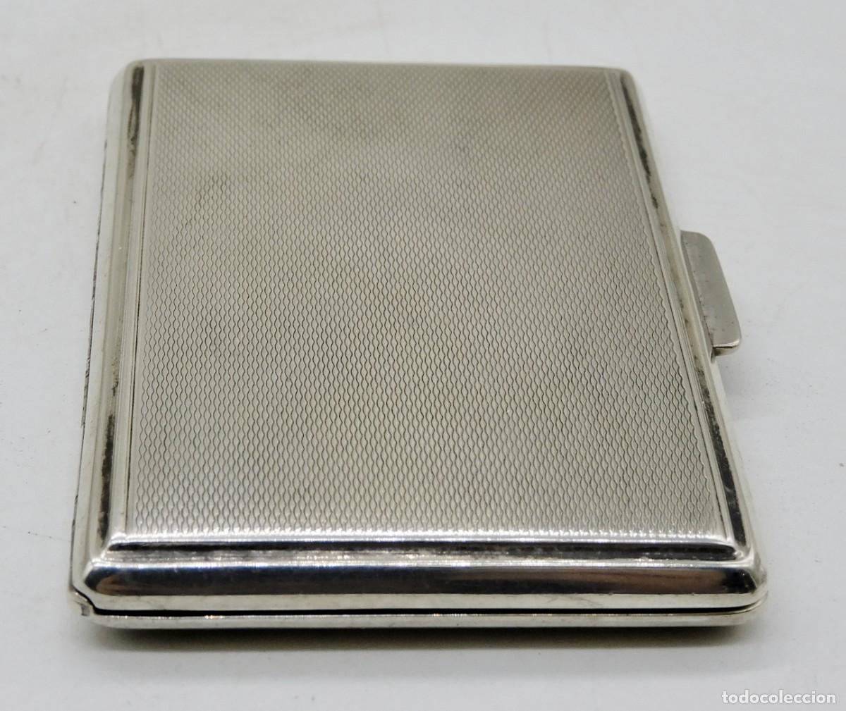 Antig&uuml;edades: ANTIGUO TARJETERO EN PLATA SUECA PUNZONADA