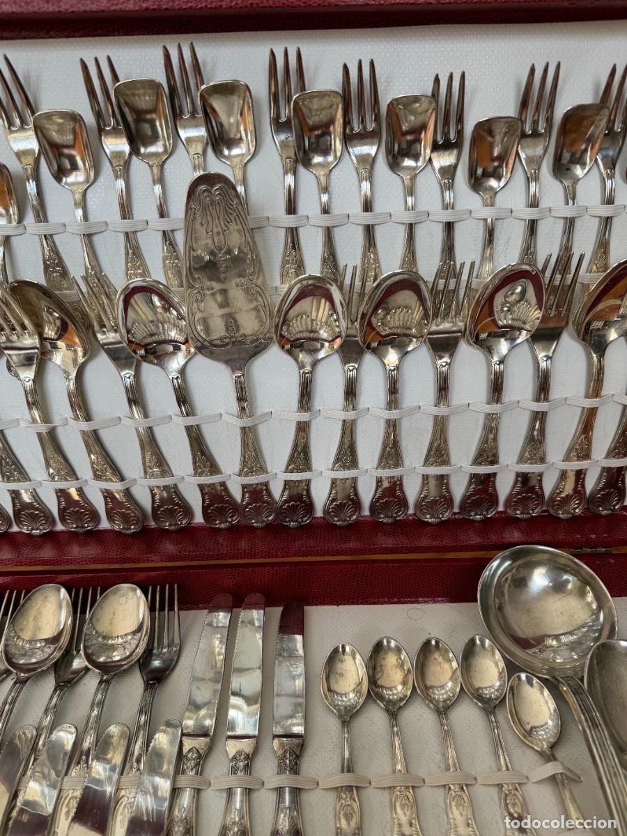 Oggetti Antichi: PRECIOSA CUBERTERIA ARG 800 ITALIA DE 75 PIEZAS ESTILO VICTORIANA.