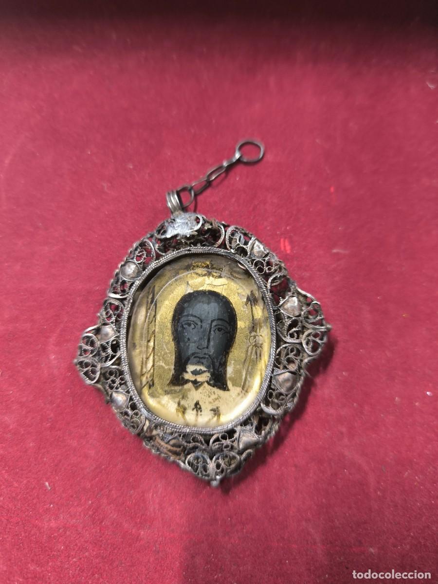 Antiguidades: RELICARIO DE PLATA SIGLO XVIII