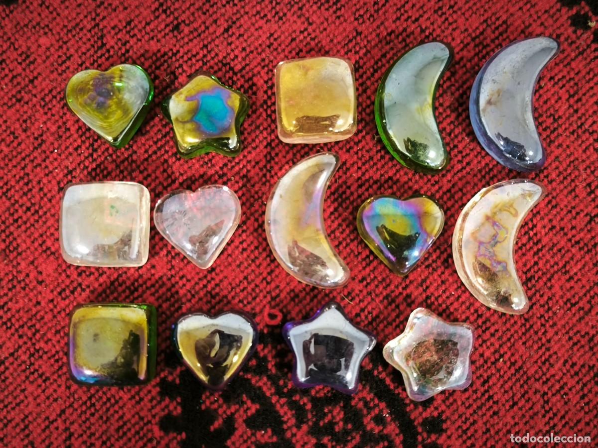 Antig&uuml;edades: Colecci&oacute;n De Figuras De Vidrio De Colores &ndash; Formas Variadas &ndash; Lote Decorativo