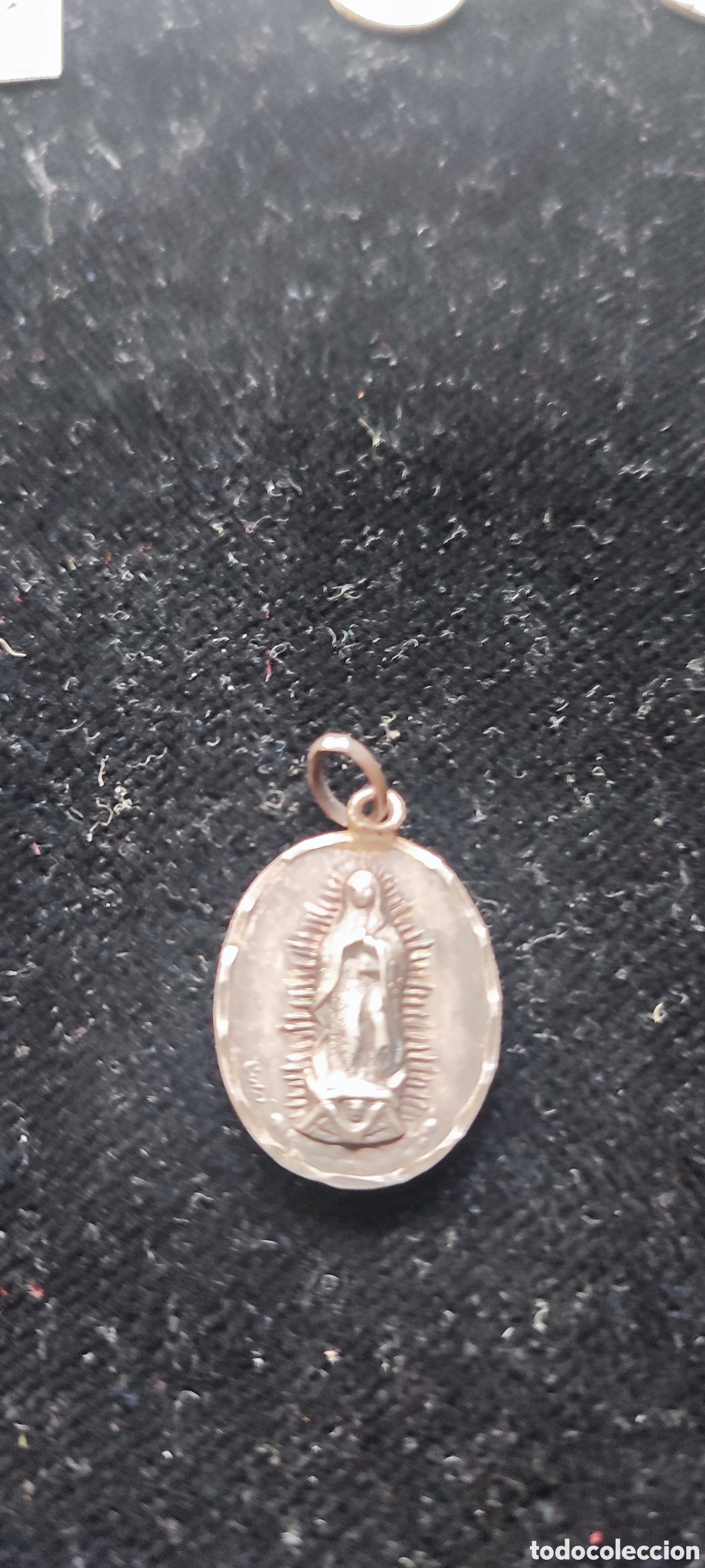 Antig&uuml;edades: Antigua medalla del siglo XIX en plata de Nuestra Se&ntilde;ora de Guadalupe patrona de Mexico