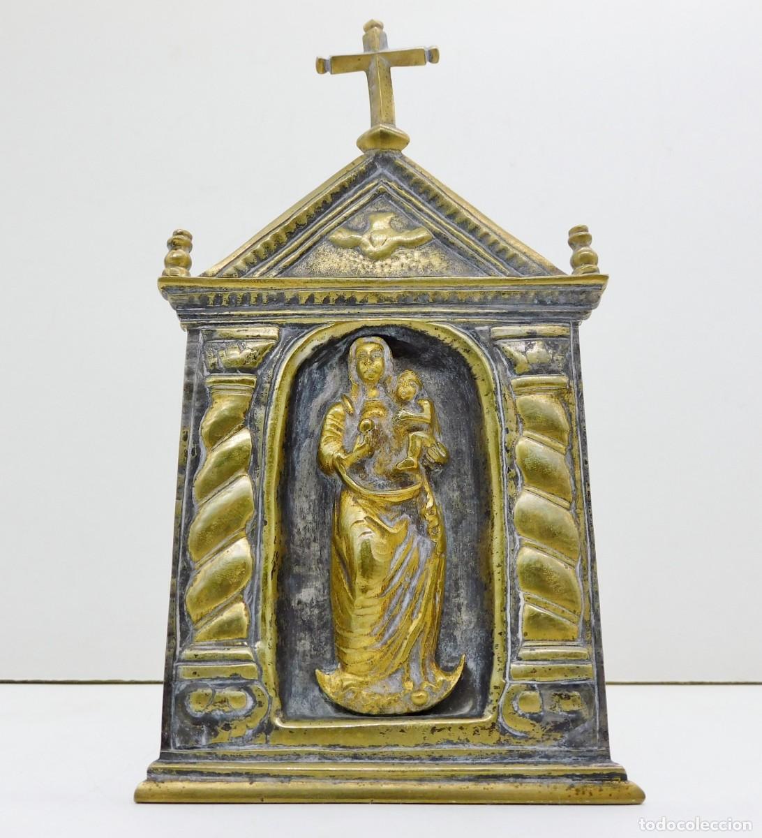 Antig&uuml;edades: PORTAPAZ EN BRONCE DORADO. ESPA&Ntilde;A SIGLO XVIII-XIX