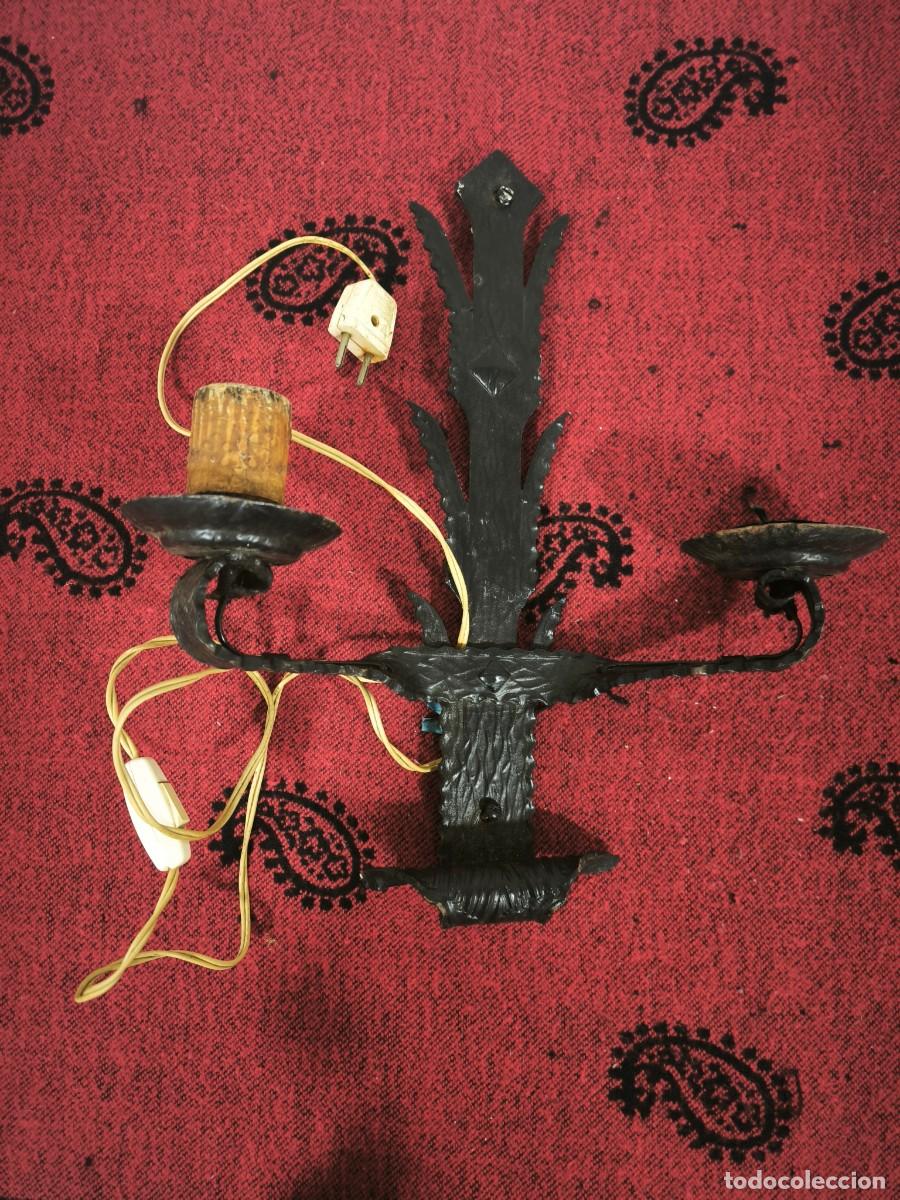 Antig&uuml;edades: Aplique De Pared Antiguo Forja 2 Luces &ndash; Estilo R&uacute;stico Vintage Con Car&aacute;cter