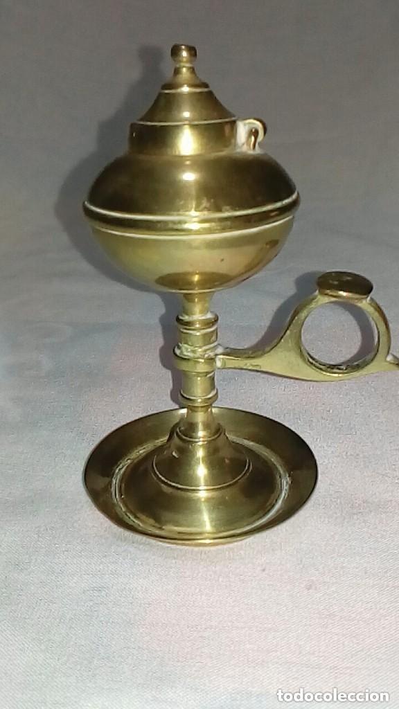Antig&uuml;edades: CANDIL TIPO CAPUCHINO DE BRONCE - Foto 1