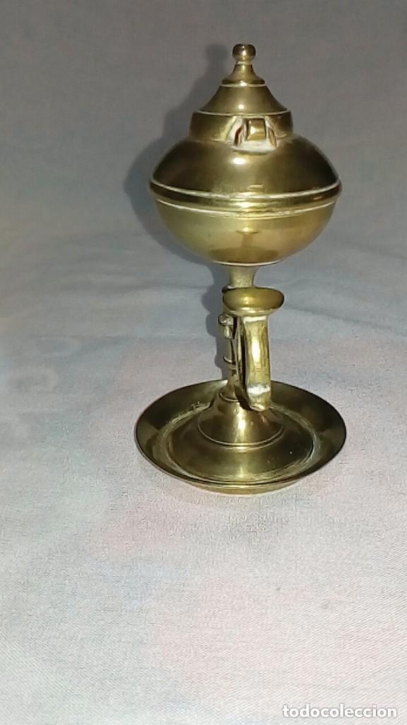 Antig&uuml;edades: CANDIL TIPO CAPUCHINO DE BRONCE - Foto 4