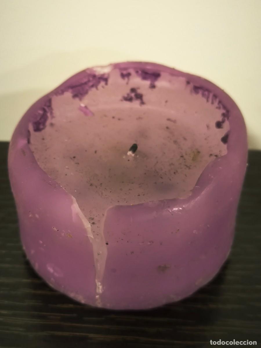 Antig&uuml;edades: Vela Decorativa Morada Tipo Pilar &ndash; Ambiente M&iacute;stico Y Relajante Para Tu Hogar