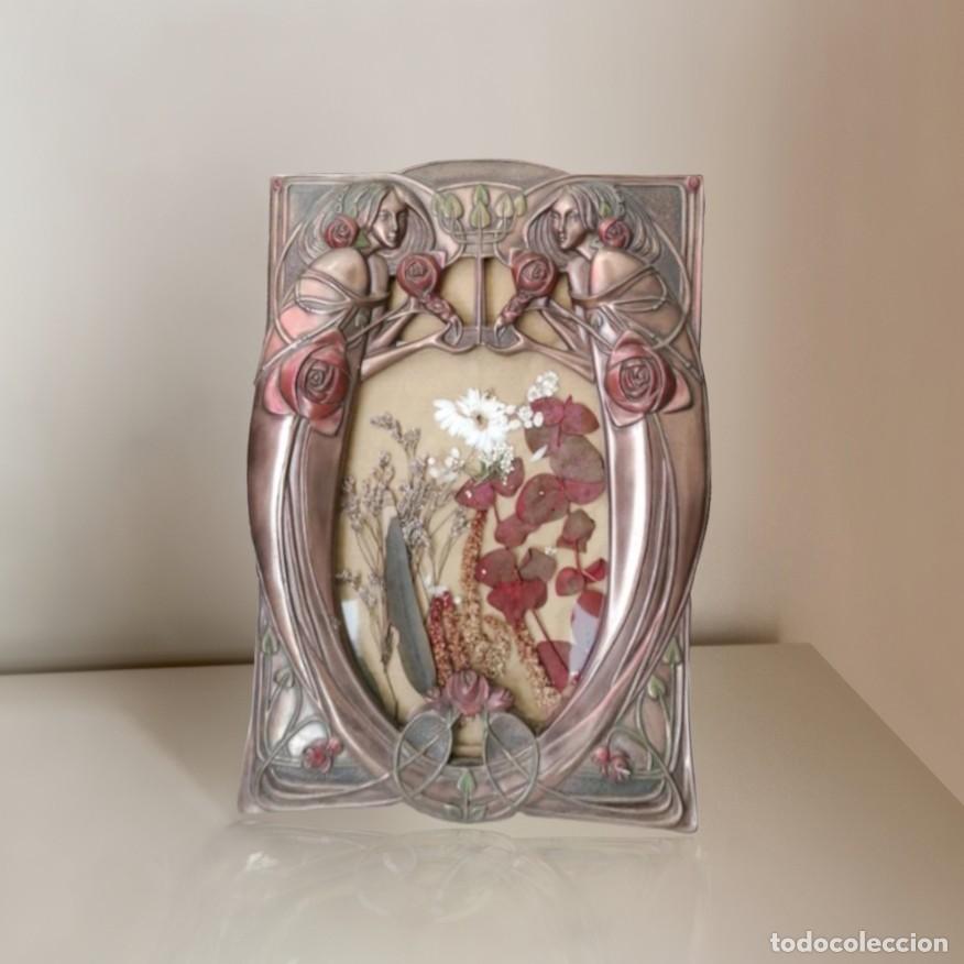 Antig&uuml;edades: MARCO DE METAL ART NOUVEAU / MODERNISTA - DECORACION VINTAGE