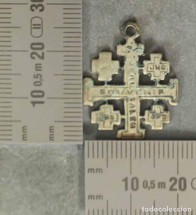 Antiguidades: MEDALLA. Cruz de Jerusal&eacute;n - Souvenir Jerusalem - Plata. HACIA 1920