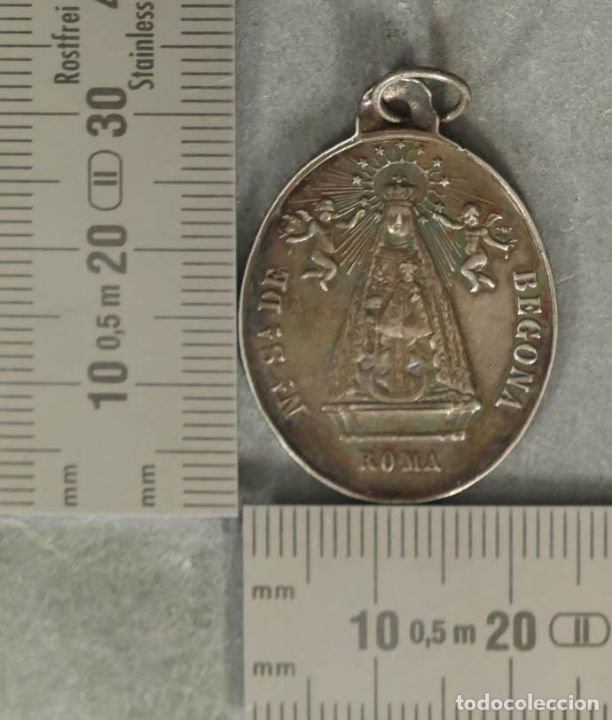 Antiques: MEDALLA. Nuestra Se&ntilde;ora de Bego&ntilde;a - SAN ROQUE. Roma - PLATA. SIGLO XIX
